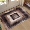 DJNEAR 2x3 Modern Abstract Area Rugs Brown for Entryway