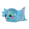Djyxoglyn 3.94 in Blue Glitter Crawling Axolotl Squishy Slow Rising