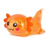 Djyxoglyn 3.94 in Orange Glitter Crawling Axolotl Squishy Slow Rising