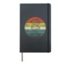 DNA Genetics Gifts Retro Sunset Science Biology Genealogy Hardcover Journal, Black