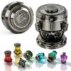 DND Dice Set 7Pcs Alchemist's Metallic Elixir Metal Polyhedral Dice Set Dungeons and Dragons Role Playing Dice with Spinning Chalice Box for D&D,Sci-Fi,War,Crime Theme MTG RPG Tabletop Games