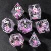 DND Polyhedral Dice Set with Dragon Design
