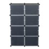 DNMDSXDRG 7-Tier Portable Shoe Rack Organizer 28 Pair, Black, 14 Grids