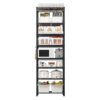 DNMDSXDRG 8-Tier Heavy-Duty Wire Shelving Unit 60x35x200 cm with Wheels