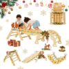DobleePy 7-in-1 Pikle Triangle Climbing Set, Indoor Playground Jungle Gym