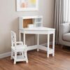 DobleePy Corner Study Table & Chair Set for Small Spaces