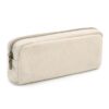 DOBMIT Pencil Pen Case, Canvas Pencil Pouch Big Capacity Pen Bag with Zipper Durable Stationary Storage Bag for Adult Students Officers-White