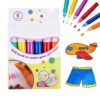DODHIZ Fluffy 3D Popcorn Pens - Washable Puffy Velvet Marker, Bright Popcorn Pens Puffy, Cultivate Sense of Color and Creative Ability (White)
