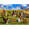 Dog and Cat Sunflower Carnival Jigsaw Puzzles for Adults 1000 Pieces
