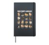 Dog Body Language Chart Cute Puppy Emotions Hardcover Journal, Black