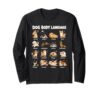 Dog Body Language Chart Cute Puppy Emotions Long Sleeve T-Shirt