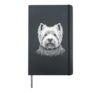 Dog Fingerprint - Westie Dad Mom Hardcover Journal, Black