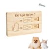 Dog Food Reminder - Magnetic Wooden Sign, Pet Tracking Warn Board Routine