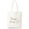 Doggie Things Canvas Tote Bag for Women, Large Capacity Shoulder Handbag