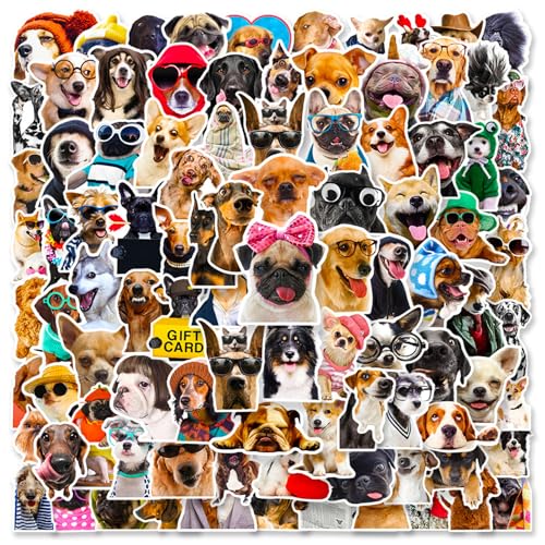 Dog Stickers, 100 Pcs Cute Dog Waterproof Stickers, Vinyl Stickers for Water Bottle, Laptop, Phone Stickers for Kids Teens Girls Adults