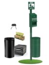 Dog Waste Station, Large 11.5 Gallon Dog Poop Trash Can with Poop Bags & Liner Bags, Lockable Dispenser with Keys, Heavy Duty Outdoor Pet Waste Station for Parks, Apartments, Communities & Backyard
