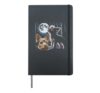 Dog Yorkshire Terrier Moon Howl Funny Meme Men Women Kids Hardcover Journal, Black