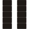 DOITOOL 10pcs Black Aluminum Blank Name Plate for DIY Engraving, Small Sturdy Metal Sign with Strong Material and Business Appearance, for Cubicle and Office Door Use