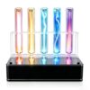 DOJBK 5 Noble Gas Glow Tubes Set, Sealed Gas Discharge Tube, with Excitation Base & Stand, Inert Gas Glow Demonstration, 99.99% Purity, Ne/kr/he/xe/ar, Vacuum Sealed, for Party Decoration