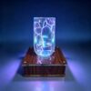 DOJBK Tesla Coil Plasma Cup, Lightning Glow Mug, Cup Shaped Artificial Lightning Plasma Light, Electric Lightning Glass Cup, Touch Sensitive, with Exciter Base, for Drinks, Cool Science Gadget