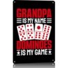 Dominoes Grandpa Vintage Metal Signs 8 X 12 Inch