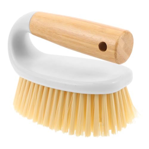 DONFAMDS Multi-Function Crevice Brush Comfortable Grip and Stiff Bristles for Tile and Grout Lines Cleaning, Wooden and Pp Material Utility Cleaning Hand Brush for Household and Bathroom