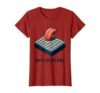 Don't Lick the Table Periodic Table Design T-Shirt, Women, Cranberry Red, Large
