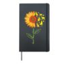 Don't Shop, Adopt Dog Cat Rescue Kind Animal Lover Sunflower Hardcover Journal, Black