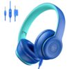 DOQAUS Kids Headphones Wired for School, 74/85/94dB Volume Limited with Mic