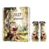 DoReFaSo 2027 Planner – Weekly ＆ Monthly Planner 2027, Jan. 2027 – Dec. 2027,A5 (6.3" x 8.4") with Colorful Tabs, Hard Cover, Thick Paper, Twin-Wire Binding, Back Pocket, To-Do ＆ Notes (Owl)