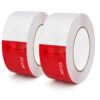 DOT-C2 Reflective Safety Tape 2 Inch x 200 Feet Red White Conspicuity Tape
