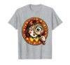Dot Girl Magnifying Glass Curious Explorer Design T-Shirt, Men, Heather Grey, Large