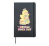 Double Duck Bus Kawaii Pastel Travel Ducks Hardcover Journal, Black