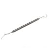 Double Ended Dental Probe Explorer #5, Stainless Steel Dental Pick with Hook and Double Angled Fine Tips & Textured Grip, Reusable Teeth Examination Instrument for Oral Care Dental Hygiene