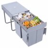 Double Pull Out Trash Can Under Cabinet,Soft-Close, Kitchen Garbage Bin