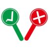 Double Sided Yes No Paddles, Red Green Audience Voting Signs for Classroom