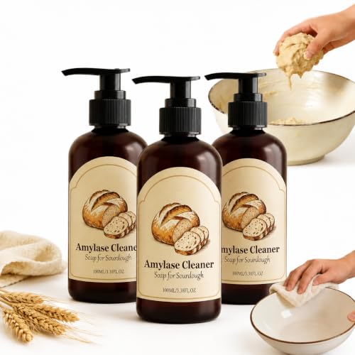 Dough Dissolve Soap for Sourdough, Dough Dissolve - Doughs Dissolves Soap, Sourdough Cleaner, Reduces The Need for Scrubbing and Soaking, for Kitchen of Bowls, Pots, Utensils (3 PCS)