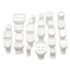 Dough Stamp Set 25 Pcs House Window Door Texture Press, White