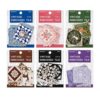 Doukado 60 Pcs Vintage Embossed Tile Stickers, Faux Relief Cardstock Decals