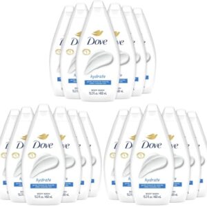 Dove Body Wash, Hydrate 18-Pack – Moisturizing Cleanser for Smooth, Soft Skin, 15.22 Oz Ea