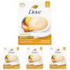Dove Glowing Beauty Bar Soap, Mango & Almond Butters, I 8 Count 3.75 oz (Pack of 4)