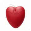 Dpisuuk Cute Heart Wired Mouse with Portable Silent 1200 Sensitivity Levels USB Computer Mouse for Home Office and Gift-Red