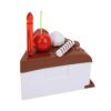 Dpofirs DIY Chocolate Cake | Simulation Birthday Toy for Kids 3+ with Detachable Accessories and Stickers ([Chocolate] 37-piece Set/Express Box 190g)