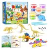 Drama Planet Dinosaur Air Dry Clay Kit for Kids, Make 5 Dinosaur Models