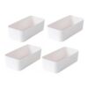 Drawer Organizer Plastic Storage Trays, Multi Size Desk Drawer Divider(M 4pcs)