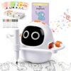 Drawing Robot for Kids, Smart Drawing Machine with 220 Cards,12 Markers & 7 Music, Voice Interactive Montessori Painting Toy, DIY Arts & Crafts Christmas Birthday Gift for Boys & Girls Ages 3-8,White