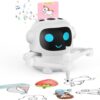 Drawing Robot for Kids with 200 Cards & 12 Color Pens , Educational Drawing Machine with Music Interaction Montessori Painting Learning Toys for 3 4 5 6 7 8 Year Old Gifts for Boys Girls (White)