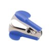 D.RECT Metal Stapler Stapler with Down Holder, Staple Remover for Daily Use in The Office and Home, Ergonomic Shape, Blue, Small