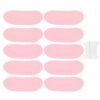 DRESSOOS 12pcs Waterproof Pink Leather Name Labels for Clothing and Sleeves Sewing Name Tags Lightweight and Safe Use for Personal Identification and School Uniforms