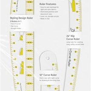 Dritz Design Ruler Trio, Styling, Curve & Hip Curve